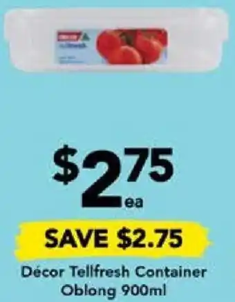 Drakes Décor Tellfresh Container Oblong 900ml offer
