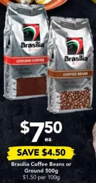 Drakes Brasilia Coffee Beans or Ground 500g offer