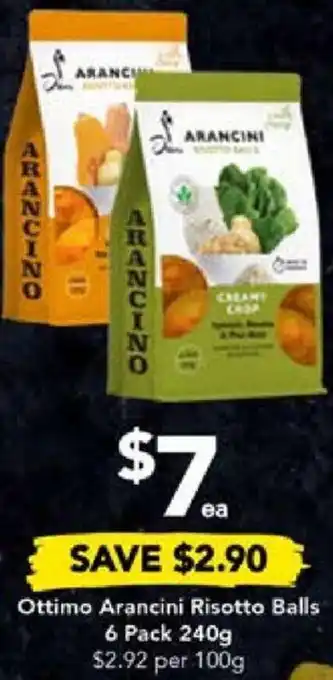 Ottimo Arancini Risotto Balls 6 Pack 240g