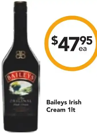 Baileys Irish Cream 1lt
