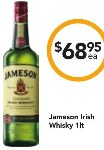 Drakes Jameson Irish Whisky 1lt offer