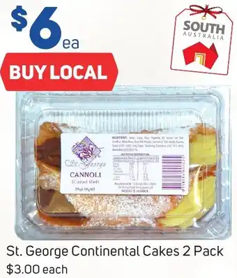 Foodland St. George Continental Cakes 2 Pack offer