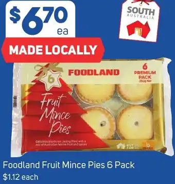 Foodland Foodland Fruit Mince Pies 6 Pack offer