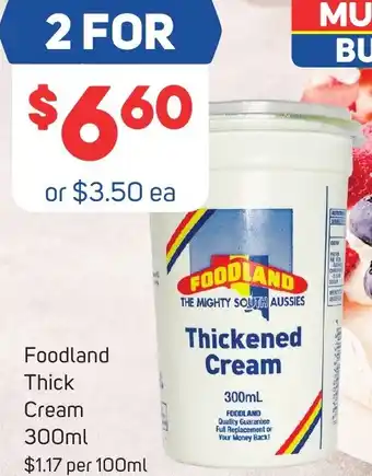 Foodland Foodland Thick Cream 300ml offer