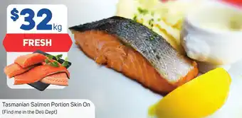 Foodland Tasmanian Salmon Portion Skin On offer