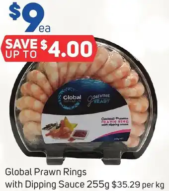 Foodland Global Prawn Rings with Dipping Sauce 255g offer