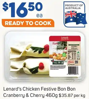Foodland Lenard's Chicken Festive Bon Bon Cranberry & Cherry 460g offer