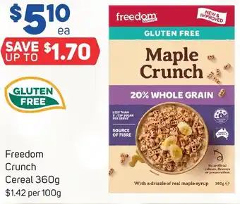 Foodland Freedom Crunch Cereal 360g offer