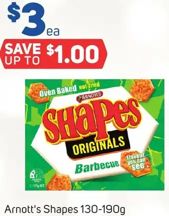 Foodland Arnott's Shapes 130-190g offer