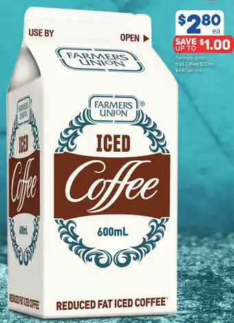 Foodland Farmers Union Iced Coffee 600ml offer