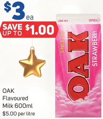 Foodland OAK Flavoured Milk 600ml offer