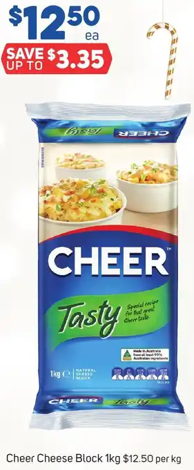Foodland Cheer Cheese Block 1kg offer