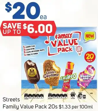Foodland Streets Family Value Pack 20s offer