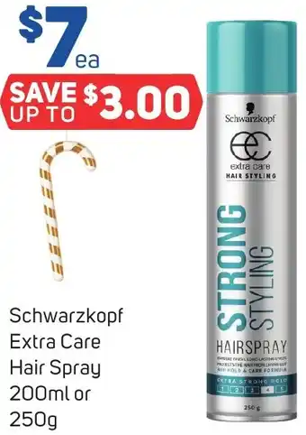 Foodland Schwarzkopf Extra Care Hair Spray 200ml or 250g offer