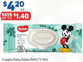 Foodland Huggies Baby Wipes Refill 72-80s offer