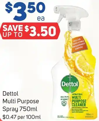 Foodland Dettol Multi Purpose Spray 750ml offer