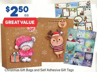 Foodland Christmas Gift Bags and Self Adhesive Gift Tags offer