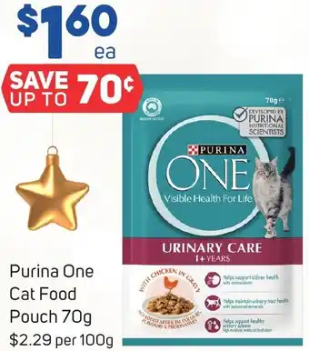 Foodland Purina One Cat Food Pouch 70g offer