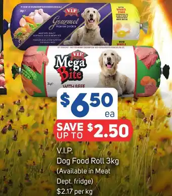 V.I.P. Dog Food Roll 3kg