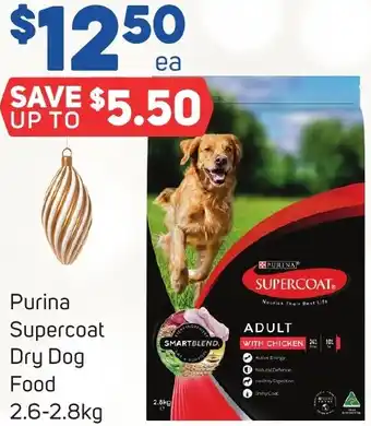 Foodland Purina Supercoat Dry Dog Food 2.6-2.8kg offer