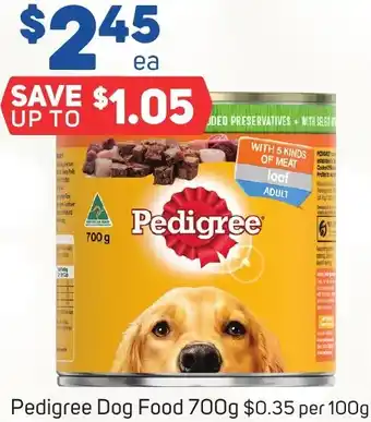 Foodland Pedigree Dog Food 700g offer