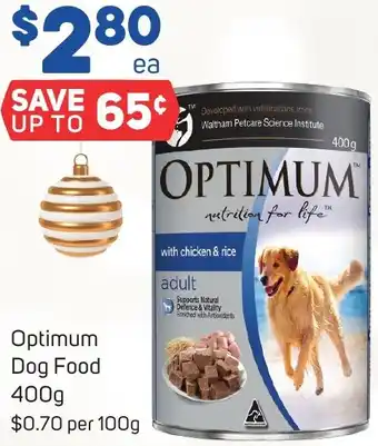 Foodland Optimum Dog Food 400g offer