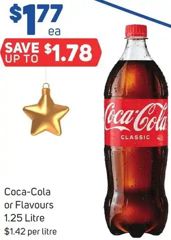 Foodland Coca-Cola or Flavours 1.25 Litre offer