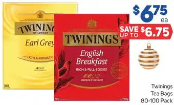 Foodland Twinings Tea Bags 80-100 Pack offer