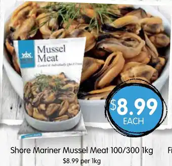 Shore Mariner Mussel Meat 100/300 1kg