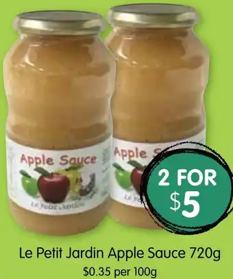 Spudshed Le Petit Jardin Apple Sauce 720g offer