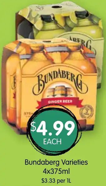 Spudshed Bundaberg Varieties 4x375ml offer