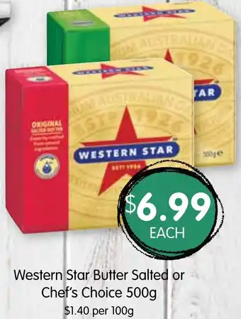 Spudshed Western Star Butter Salted or Chef's Choice 500g offer