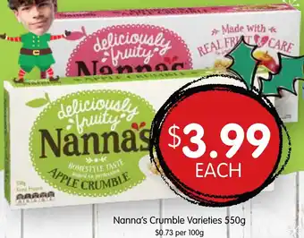 Nanna's Crumble Varieties 550g