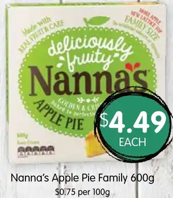 Spudshed Nanna's Apple Pie Family 600g offer