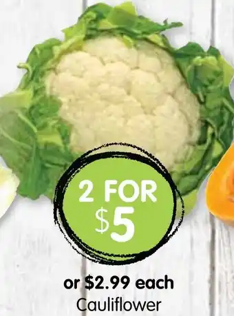 Spudshed Cauliflower offer
