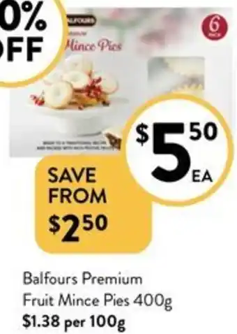 Balfours Premium Fruit Mince Pies 400g