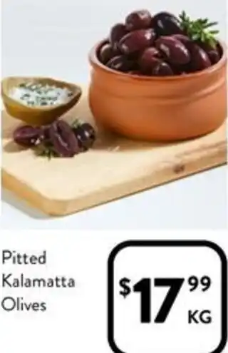 Foodworks Pitted Kalamatta Olives offer