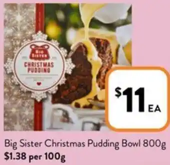 Foodworks Big Sister Christmas Pudding Bowl 800g offer