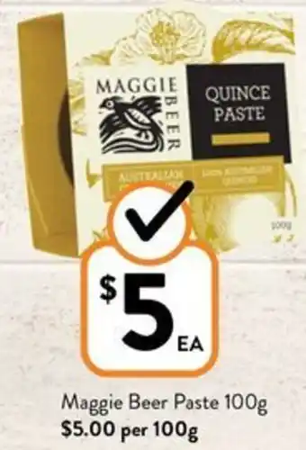 Foodworks Maggie Beer Paste 100g offer