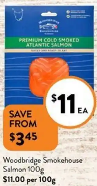 Foodworks Woodbridge Smokehouse Salmon 100g offer