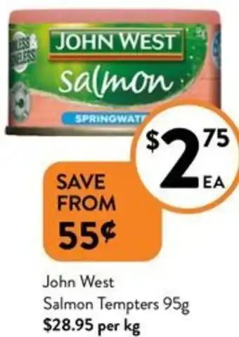 Foodworks John West Salmon Tempters 95g offer