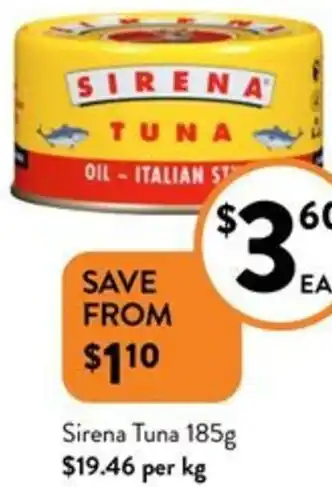Sirena Tuna 185g