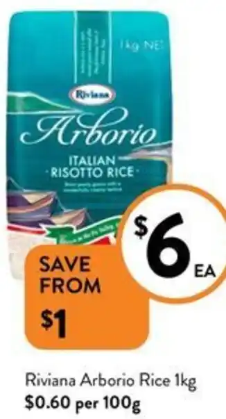 Riviana Arborio Rice 1kg