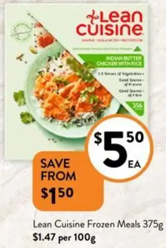Foodworks Lean Cuisine Frozen Meals 375g offer
