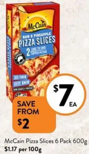 Foodworks McCain Pizza Slices 6 Pack 600g offer