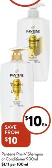 Foodworks Pantene Pro-V Shampoo or Conditioner 900ml offer