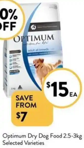 Foodworks Optimum Dry Dog Food 2.5-3kg offer