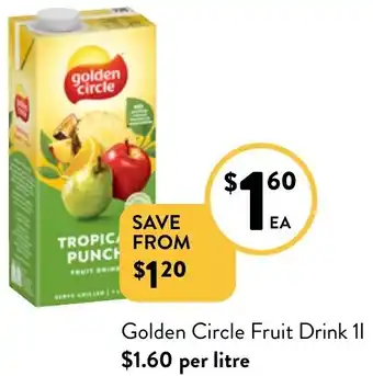 Foodworks Golden Circle Fruit Drink 1l offer