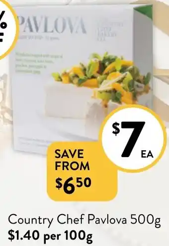 Foodworks Country Chef Pavlova 500g offer