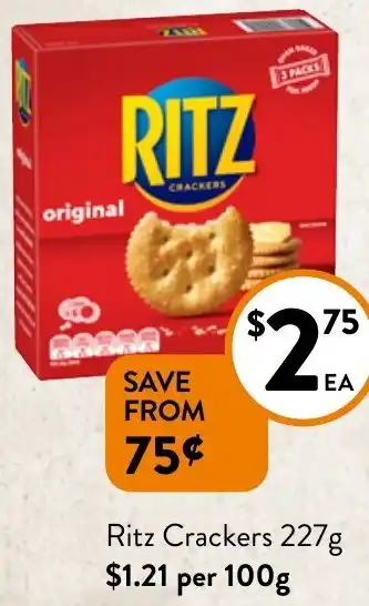 Foodworks Ritz Crackers 227g offer